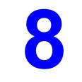 Numero 8 (otto) Adesivo Arial Decorazioni Esterno Interno 3