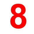 Numero 8 (otto) Adesivo Arial Decorazioni Esterno Interno 7