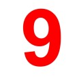Numero 9 (nove) Adesivo Arial Decorazioni Esterno Interno 7