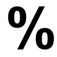Simbolo % (percentuale) Adesivo Arial Decorazioni Esterno Interno 1