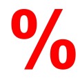 Simbolo % (percentuale) Adesivo Arial Decorazioni Esterno Interno 7