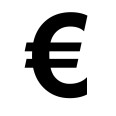 Simbolo € (euro) Adesivo Arial Decorazioni Esterno Interno 1