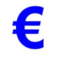 Simbolo € (euro) Adesivo Arial Decorazioni Esterno Interno 3
