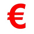 Simbolo € (euro) Adesivo Arial Decorazioni Esterno Interno 7