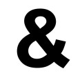 Simbolo & (e Commerciale) Adesivo Arial Decorazioni Esterno Interno 1