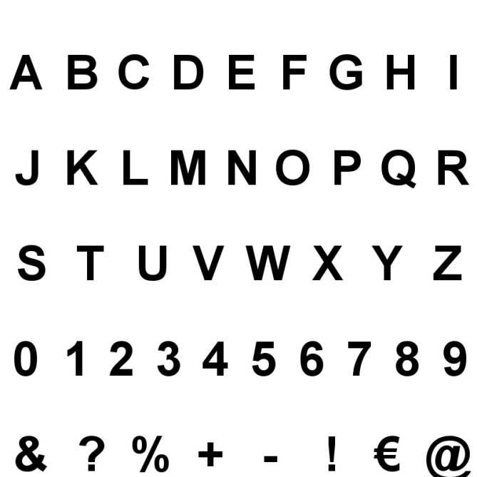 Simbolo + (più) Adesivo Arial Decorazioni Esterno Interno 7