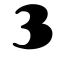 Numero 3 (tre) Adesivo Goudy Stout (CANADA) Decorazioni Esterno Interno 1