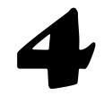 Numero 4 (quattro) Adesivo Goudy Stout (CANADA) Decorazioni Esterno Interno 1