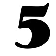 Numero 5 (cinque) Adesivo Goudy Stout (CANADA) Decorazioni Esterno Interno 1