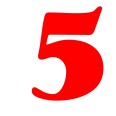 Numero 5 (cinque) Adesivo Goudy Stout (CANADA) Decorazioni Esterno Interno 7
