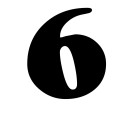 Numero 6 (sei) Adesivo Goudy Stout (CANADA) Decorazioni Esterno Interno 1