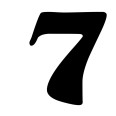 Numero 7 (sette) Adesivo Goudy Stout (CANADA) Decorazioni Esterno Interno 1