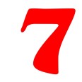 Numero 7 (sette) Adesivo Goudy Stout (CANADA) Decorazioni Esterno Interno 7
