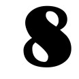 Numero 8 (otto) Adesivo Goudy Stout (CANADA) Decorazioni Esterno Interno 1