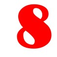 Numero 8 (otto) Adesivo Goudy Stout (CANADA) Decorazioni Esterno Interno 7