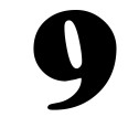 Numero 9 (nove) Adesivo Goudy Stout (CANADA) Decorazioni Esterno Interno 1