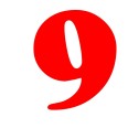 Numero 9 (nove) Adesivo Goudy Stout (CANADA) Decorazioni Esterno Interno 7