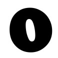 Numero 0 (zero) Adesivo Cooper black (CHICAGO) Decorazioni Esterno Interno 1