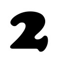 Numero 2 (due) Adesivo Cooper black (CHICAGO) Decorazioni Esterno Interno 1