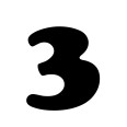 Numero 3 (tre) Adesivo Cooper black (CHICAGO) Decorazioni Esterno Interno 1
