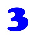 Numero 3 (tre) Adesivo Cooper black (CHICAGO) Decorazioni Esterno Interno 3