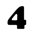 Numero 4 (quattro) Adesivo Cooper black (CHICAGO) Decorazioni Esterno Interno 1