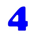 Numero 4 (quattro) Adesivo Cooper black (CHICAGO) Decorazioni Esterno Interno 3