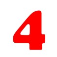 Numero 4 (quattro) Adesivo Cooper black (CHICAGO) Decorazioni Esterno Interno 7