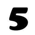 Numero 5 (cinque) Adesivo Cooper black (CHICAGO) Decorazioni Esterno Interno 1