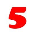 Numero 5 (cinque) Adesivo Cooper black (CHICAGO) Decorazioni Esterno Interno 7