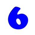 Numero 6 (sei) Adesivo Cooper black (CHICAGO) Decorazioni Esterno Interno 3