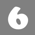 Numero 6 (sei) Adesivo Cooper black (CHICAGO) Decorazioni Esterno Interno 5