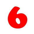 Numero 6 (sei) Adesivo Cooper black (CHICAGO) Decorazioni Esterno Interno 7