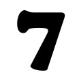 Numero 7 (sette) Adesivo Cooper black (CHICAGO) Decorazioni Esterno Interno 1