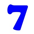 Numero 7 (sette) Adesivo Cooper black (CHICAGO) Decorazioni Esterno Interno 3
