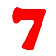 Numero 7 (sette) Adesivo Cooper black (CHICAGO) Decorazioni Esterno Interno 7