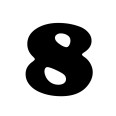 Numero 8 (otto) Adesivo Cooper black (CHICAGO) Decorazioni Esterno Interno 1