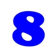Numero 8 (otto) Adesivo Cooper black (CHICAGO) Decorazioni Esterno Interno 3