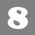 Numero 8 (otto) Adesivo Cooper black (CHICAGO) Decorazioni Esterno Interno 5