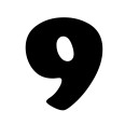 Numero 9 (nove) Adesivo Cooper black (CHICAGO) Decorazioni Esterno Interno 1