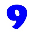 Numero 9 (nove) Adesivo Cooper black (CHICAGO) Decorazioni Esterno Interno 3