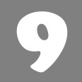 Numero 9 (nove) Adesivo Cooper black (CHICAGO) Decorazioni Esterno Interno 5