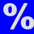 Simbolo % (percentuale) 3d Polistirolo Bianco Arial Decorazioni Esterno Interno 1