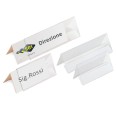 2 Pz Portanome Da Tavolo Bifacciale In Plastica Trasparente 15x5 Segnaposto 1
