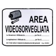 Targa Videosorveglianza In Plastica Adesiva Bianco 21x16 1