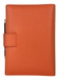 Agenda giornaliera 2026 similpelle chiusura fibbia 15x21cm A5 sab dom separati tasca porta penna multilingua arancione 2