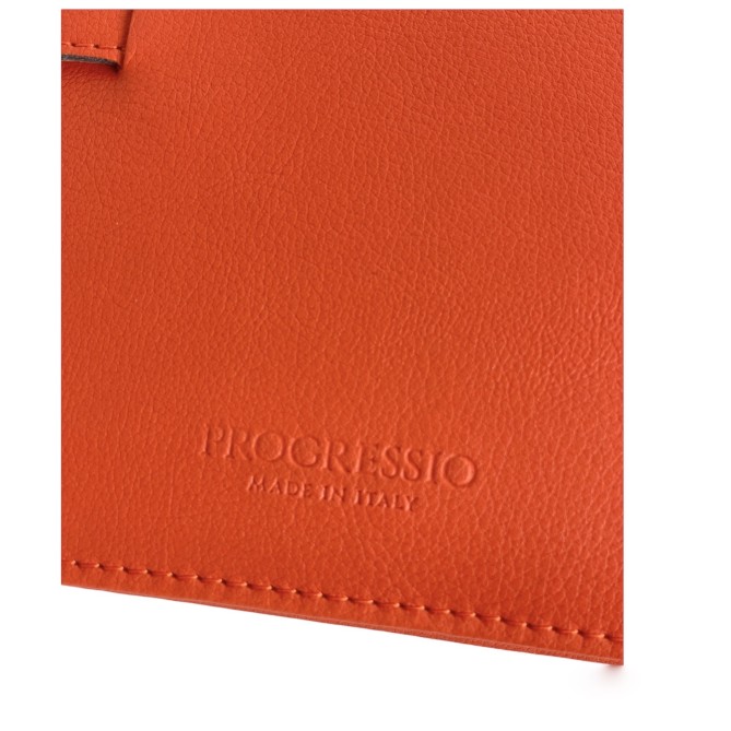 Agenda giornaliera 2026 similpelle chiusura fibbia 15x21cm A5 sab dom separati tasca porta penna multilingua arancione 4