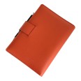 Agenda giornaliera 2026 similpelle chiusura fibbia 15x21cm A5 sab dom separati tasca porta penna multilingua arancione 5
