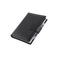 Agenda giornaliera 2026 similpelle chiusura fibbia 15x21cm A5 sab dom separati tasca porta penna multilingua nera 4