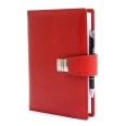 Agenda giornaliera 2026 vera pelle "ELEGANT" con chiusura fibbia 15x21cm A5  rosso 1